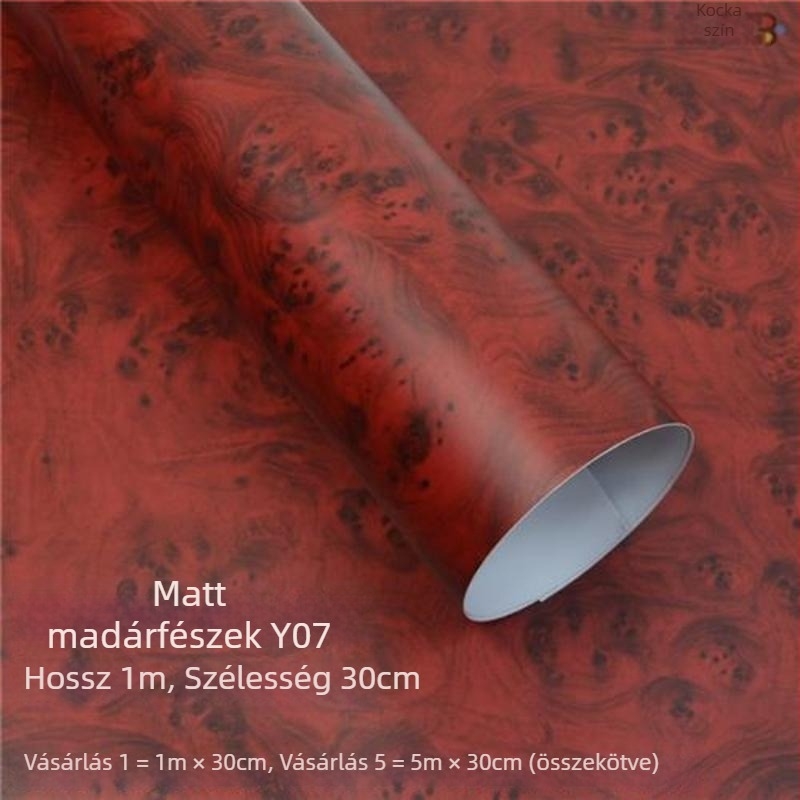 Autó belső tér: színváltó fa mintázatú vinyl-wrap a középső műszerfal paneljére – PVC, fényes/mat felület