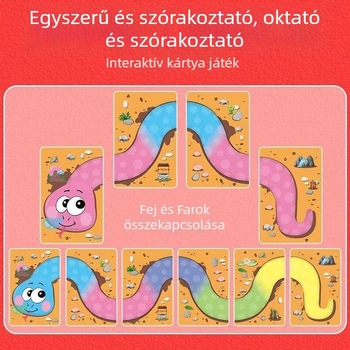 Gyermekeknek szóló kígyóév kártyajáték – oktatási, interaktív társasjáték kártyák, szülő-gyermek játékhoz, fejleszti a látást, a kognitív képességeket és a kéz-szem koordinációt
