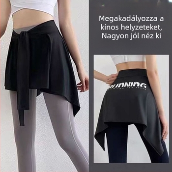 Női kerékpáros rövidnadrág szoknyával fedő résszel - gyorsan száradó nylon, téli szezon, kerékpározáshoz