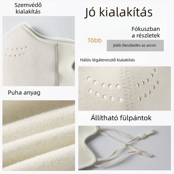Uniszex meleg arcmaszk téli időkre, szélvédő és hidegálló, szabadtéri tevékenységekhez, mint kerékpározás, síelés és utazás
