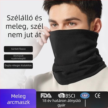 Kerékpározáshoz való nyakmelegítő, téli meleg, szélálló fleece-béléssel, uniszex, Morning chichi, riding mask