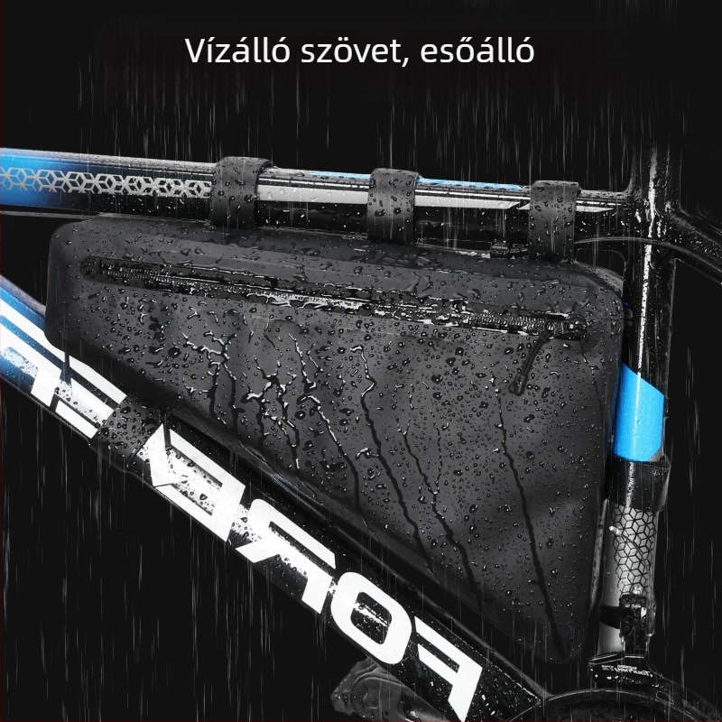 Kerékpár háromszög váz táska PVC-ből — vízálló, béléses, nagy kapacitás