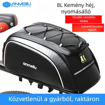 ANMEILU PU hátsó pannier táska kerékpárhoz, 8L, modell 7010, vízálló, béléssel