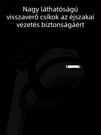 Eslnf nyeregcsomag Velcro gyorskioldóval, vízálló, belső bélés nélkül, modell Eslnf-090, anyag nylon + poliészter, márka Linding