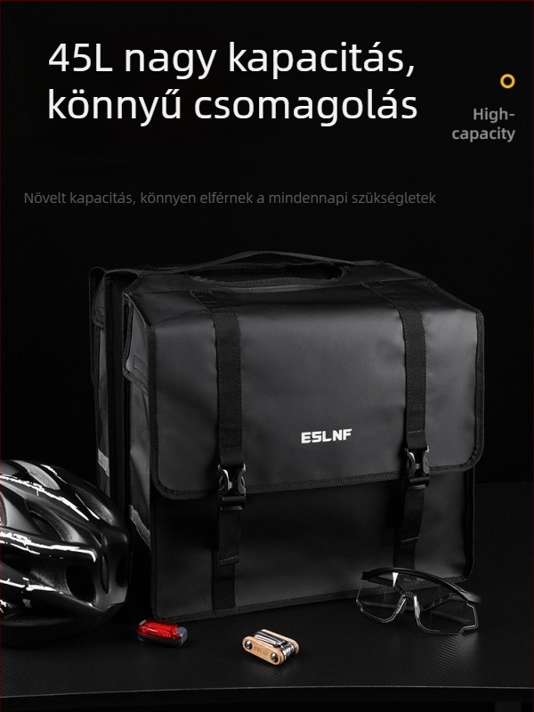 Dingtian kerékpár hátsó csomagtartó táska, 45L, vízálló, PVC, modell 037