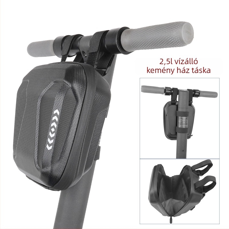 Kemény EVA héjú kerékpár kormánytáska, hegyi kerékpárhoz, vízálló, összecsukható, 2.5 L