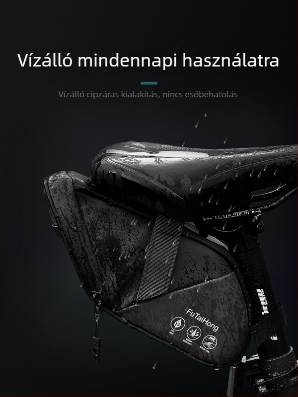 Futaihong CB02 Kerékpár hátsó táska, vízálló PU bőr, nyereghez tartozó és felfüggesztett hátsó táska