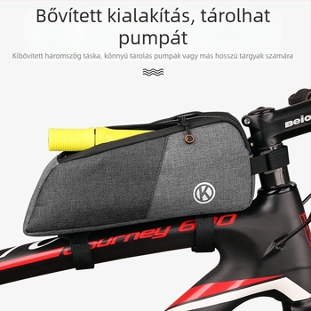 Kerékpár felsőcső táska, nejlon, 1 L kapacitás, modell 83454, belső bélés