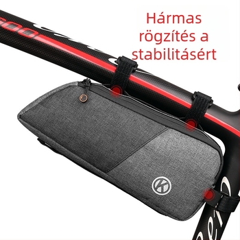 Kerékpár felsőcső táska, nejlon, 1 L kapacitás, modell 83454, belső bélés