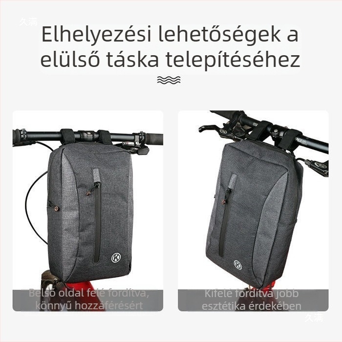 Kerékpár-kormánytáska elektromos rollerhez, cross-body válltáska, elülső táska, modell 566, kapacitás 4 L