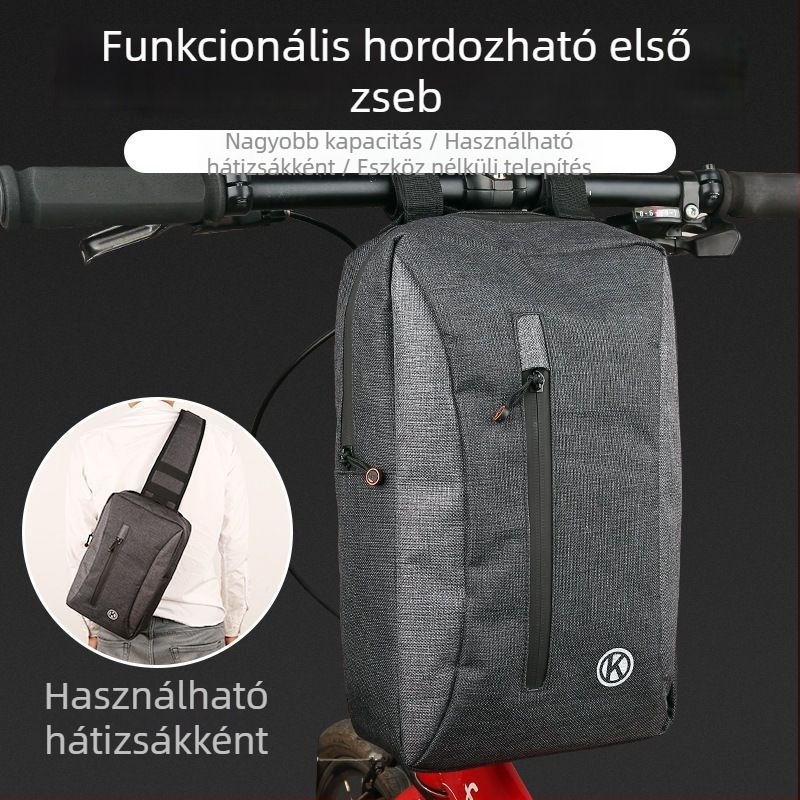Kerékpár-kormánytáska elektromos rollerhez, cross-body válltáska, elülső táska, modell 566, kapacitás 4 L