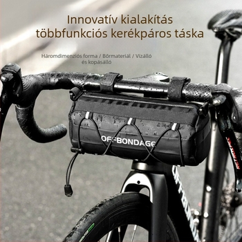 OFFBONDAGE Kerékpár elülső táska – 2L, szintetikus bőr, tároló, elülső rögzítés, MTB/városi kerékpárokhoz