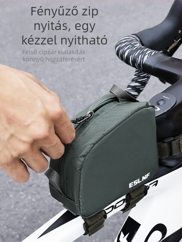 Felsőcsöves kerékpáros táska – poliészter, vízálló, nagy kapacitású, Cloud Trace/Yunzong márka, modell 07cf 0029