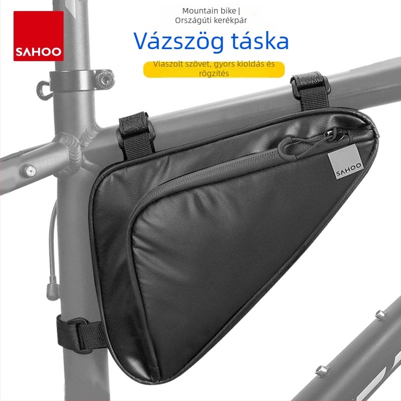 SAHOO kerékpár keretzsák hegyi és országúti kerékpárokhoz, felsőcső / háromszög alakú keretzsák, kapacitás 1,5 L