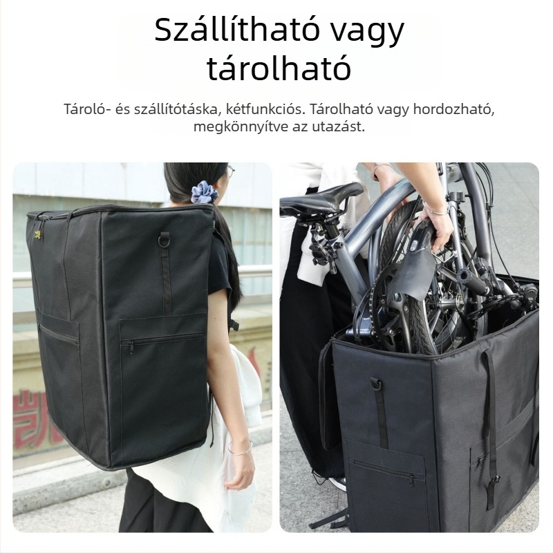 Mummy Xiao Bu Összecsukható kerékpár tároló hátizsák – Légáteresztő, Vízálló, Tárolás, Ütésálló, Oxford anyag