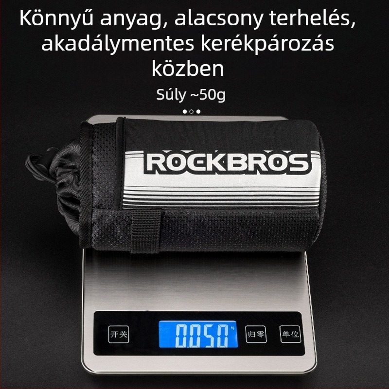 ROCKBROS kerékpáros italos palacktáska, 1L, modell 30120001001, külső: 500D Oxford, belső: 210D bélés + PE pamut, reflexív