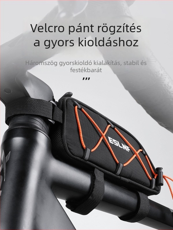 ESLNF kerékpár táska a felső vázcsőre, vízálló, fényvisszaverő, Nylon 1860D, kapacitás 1, modell 2, tároláshoz