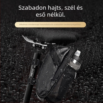 Hátsó nyeregre szerelt kerékpár táska, poliészter, 1.5 L kapacitás, SHB-909 modell, Weather márka