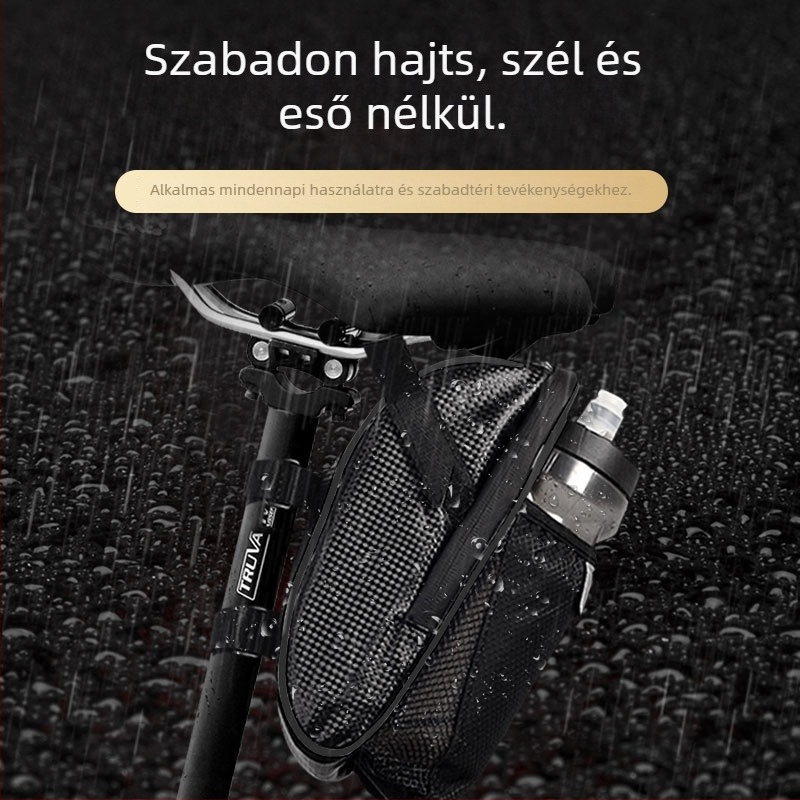 Hátsó nyeregre szerelt kerékpár táska, poliészter, 1.5 L kapacitás, SHB-909 modell, Weather márka