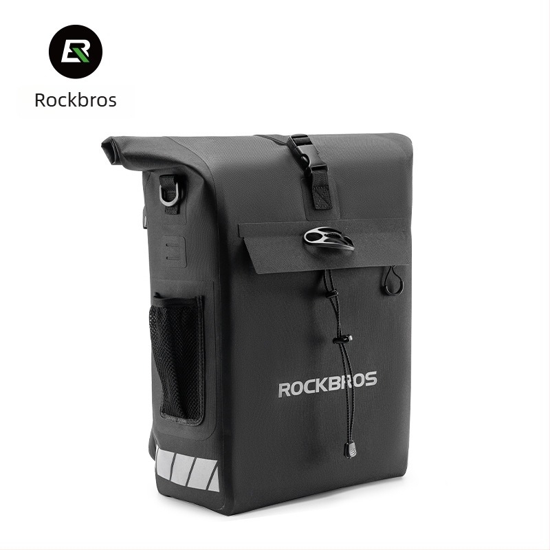 ROCKBROS vízálló kerékpáros hátsó csomagtartó táska, kapacitás 13,5–18 L, táska teste: poliészter + TPU, csat: nylon + PA, modell 30140100/AS-131
