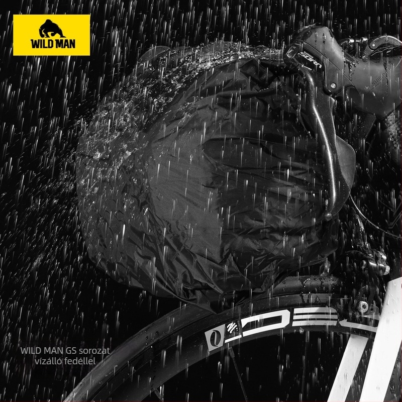 WILD MAN kerékpár kormánytáska – PU bőr, 4L, GS6, külső rögzítés