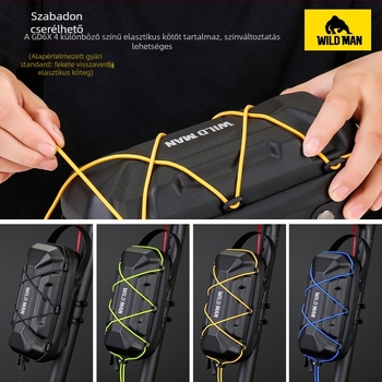 WILD MAN EVA kemény héjú lógótáska robogóhoz vagy kerékpárhoz, 2L, GD6X modell, gyorskioldó rögzítés