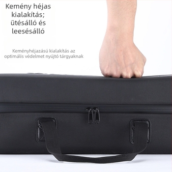 Elektromos kerékpár akkumulátor tároló táska, kemény héjú, PU/EVA, modell YP0707325, belső bélés