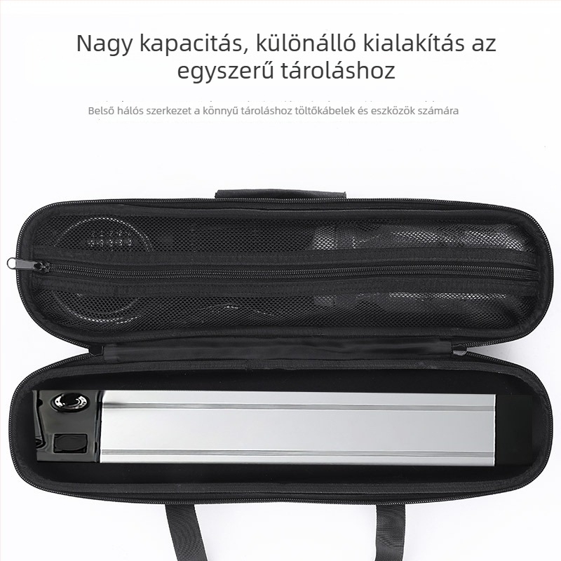 Elektromos kerékpár akkumulátor tároló táska, kemény héjú, PU/EVA, modell YP0707325, belső bélés