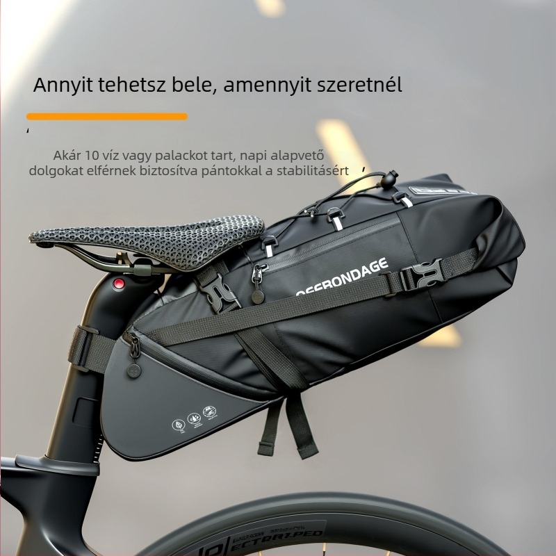 Kerékpár hátsó táska, poliészterből, 10 L kapacitás, modell 026, OFFBONDAGE