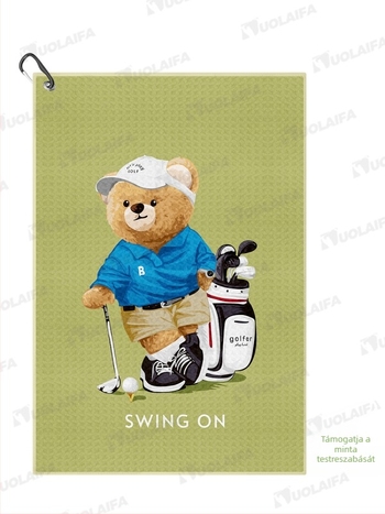 Duolaifa golf törölköző, pamut, testre szabható logónyomtatással, golf kiegészítők