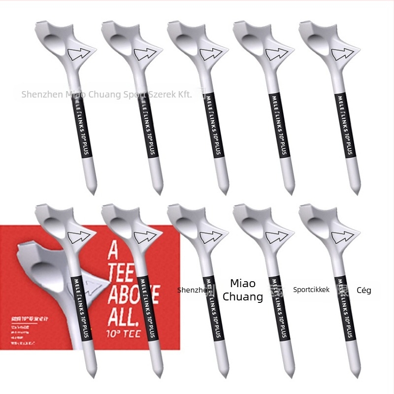 GVOVLVF Golf Ball Tee – 10 fokos döntött dizájn, műanyag golf kiegészítő