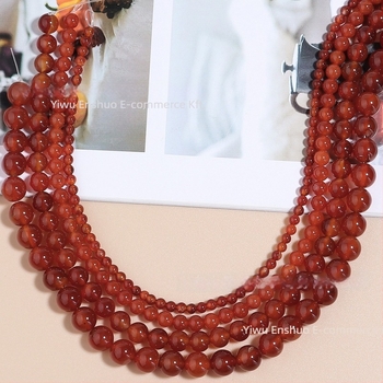 Kiegészítők - Magas minőségű kerek achát gyöngyök, szórt gyöngyök, csiszolás és polírozás, 2025 téli kiadás