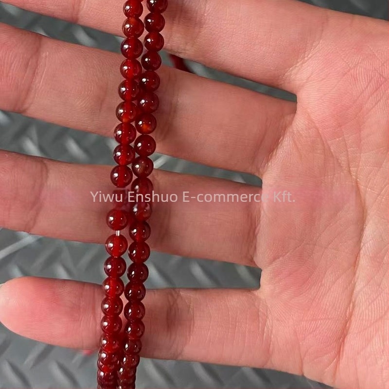 Kiegészítők - Magas minőségű kerek achát gyöngyök, szórt gyöngyök, csiszolás és polírozás, 2025 téli kiadás