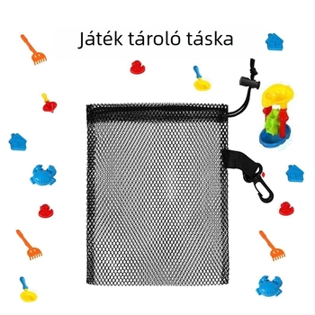 Poliészter hálós húzózáras táska kagylók tárolására — Peng Huiming, Bundle Pocket stílus, szitanyomás, logó nyomtatva