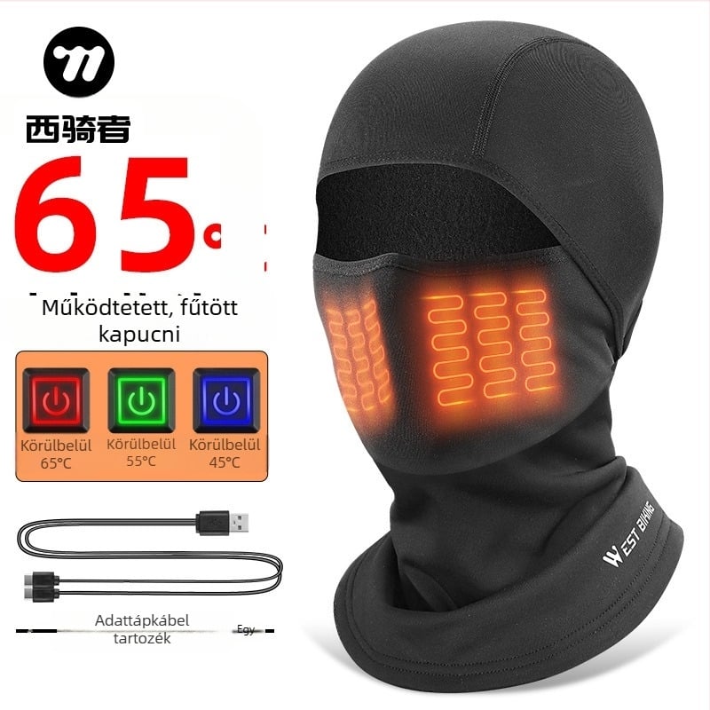 West Biking fűthető kerékpáros fejfedő fleece béléssel, poliészter/elasztán anyag, uniszex