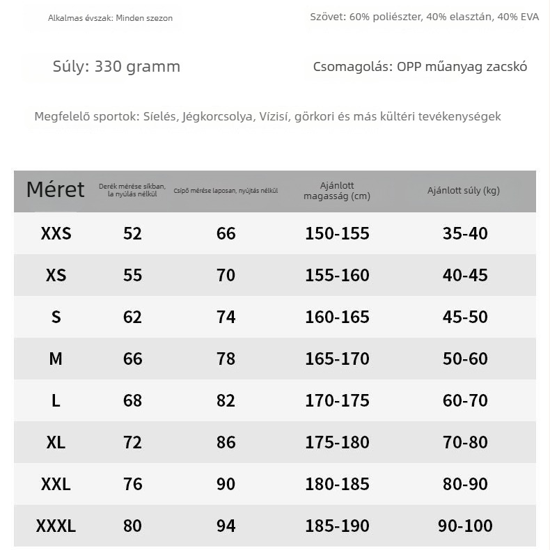 Csípővédő nadrág síeléshez, görkorizáshoz és jégkorcsolyázáshoz – ütéscsillapító védőfelszerelés, poliészter rostból, általános használat