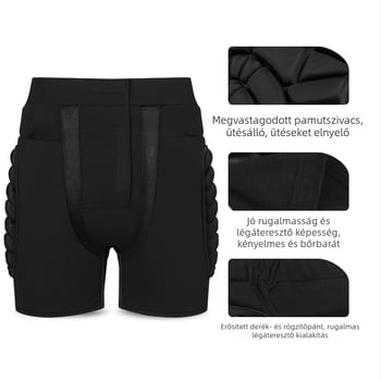 Felnőtt csípővédők görkorizáshoz és kerékpározáshoz, vastag belső védőruha, spandex anyagból (Márka: Topwise; Védett részek: derék; Fő anyag: spandex; Alkalmazható személyek: felnőttek; Alkalmazható sportok: síelés, kerékpározás, görkorcsolya, snowboard)