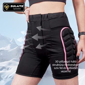 Védőfelszerelés készlet: derék-, könyök-, térd- és csípővédők skateboard, roller és korcsolyázáshoz — felnőtt nők (belső viselés)