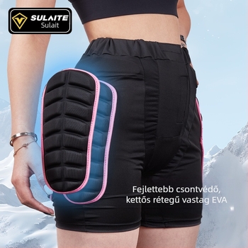 Védőfelszerelés készlet: derék-, könyök-, térd- és csípővédők skateboard, roller és korcsolyázáshoz — felnőtt nők (belső viselés)