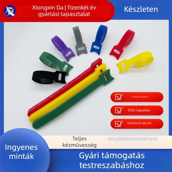 Kétoldalas Velcro kábelkötegelők, nylonból, nylon+poliészter keverék, kábelek rendezésére