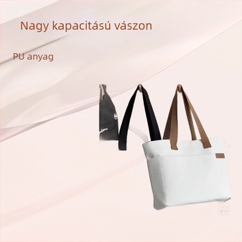 Uniszex PU Tote táska vászon béléssel, 2024 tavasz