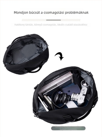 Nedves/száraz szétválasztású utazótáska, uniszex, nylon, vízálló, kapacitás 20-35L
