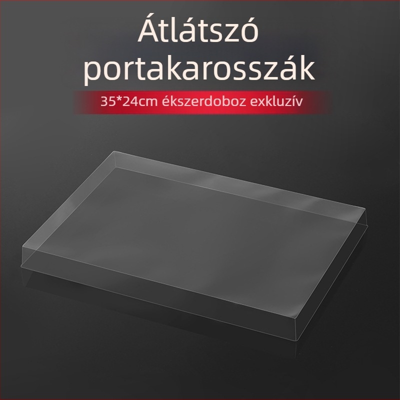 Ékszertálca fedél, PVC, téglalap alakú, egy rétegű, blisteres feldolgozás
