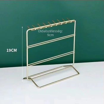 Vasból készült ékszer tárolóállvány, nordic stílusú, asztali kiállító állvány fülbevalók és nyakláncok számára, 3 szinttel