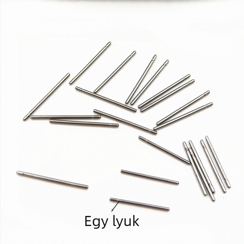 316L rozsdamentes acél fülcső tű, fej nélküli, egyenes, egy horonyval és egy lyukkal, DIY ékszer-kiegészítők
