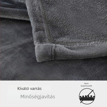 Téli flanel pléd, pihenő pléd, 200×230 cm, világosszürke egyszínű, testreszabható irodák számára, szállodák és kollégiumok számára