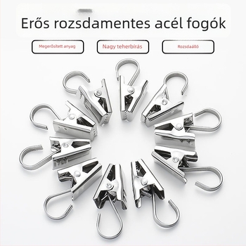 Függönyklipsz kampó gyűrűvel — Típus: Függönyklipsz; Márka: Unique; Stílus: Modern egyszerűség; Anyag: Más