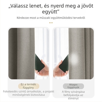 Poliészter sötétítő függönyök japán stílusban, fa erezetes mintával hotel- és apartmanhasználatra; hőszigetelés és napvédő védelem, warp knitting technológiával, kész a felszerelésre