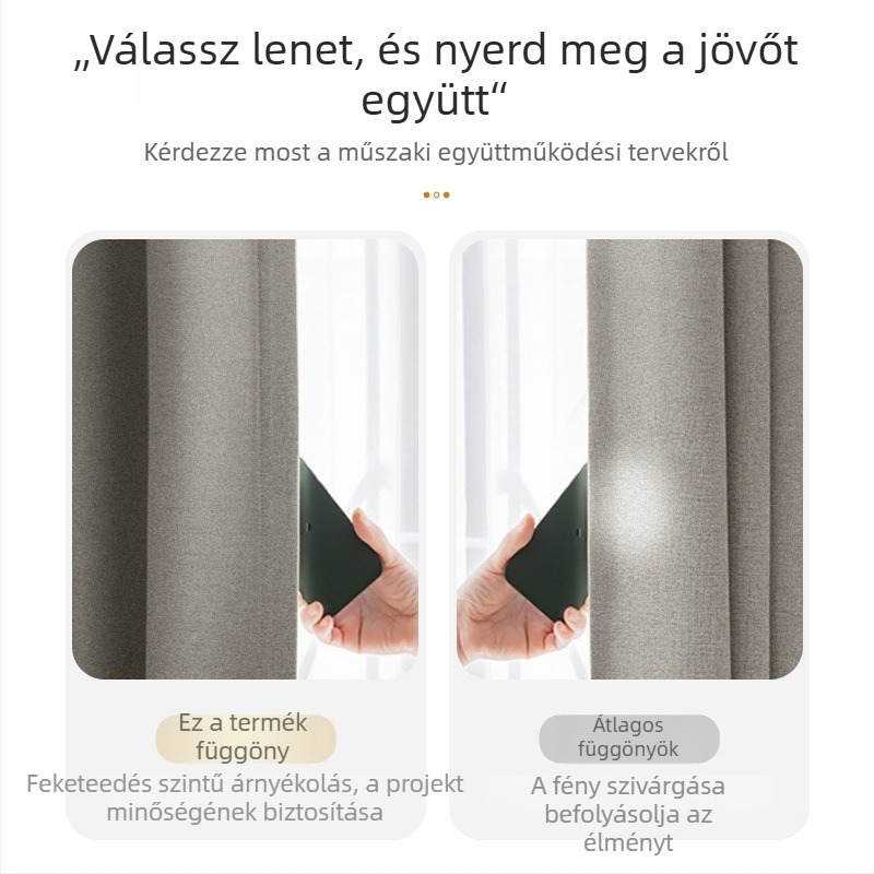 Poliészter sötétítő függönyök japán stílusban, fa erezetes mintával hotel- és apartmanhasználatra; hőszigetelés és napvédő védelem, warp knitting technológiával, kész a felszerelésre