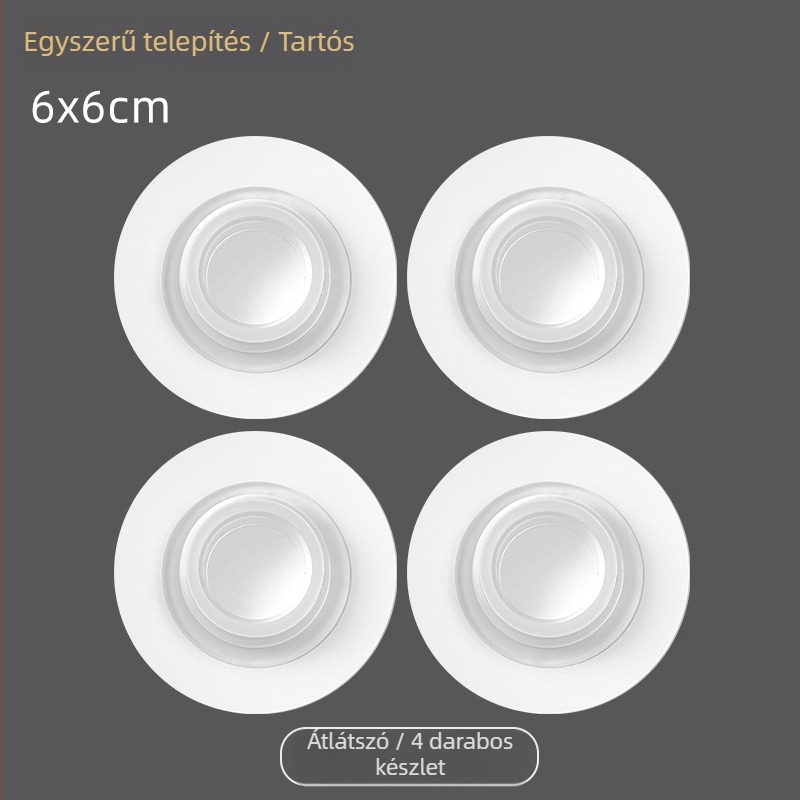 Ragasztós teleszkópos rúd tartó konzol függönyhöz és törölközőhöz, PS anyag, 2 kg teherbírás, modern minimál stílus, 4 darabos készlet